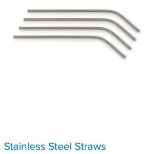 Norwex reusable stainless steel drinking straws.